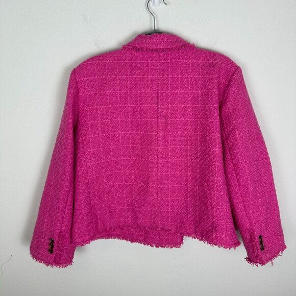 Ann Taylor Pink Tweed Blazer • Sz 16 • NWT - Picture 6 of 8